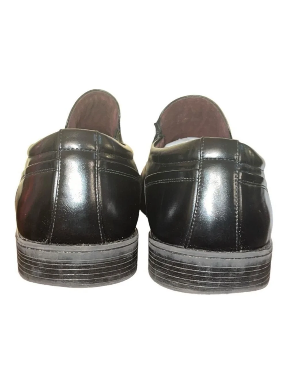 Freeman Men's 12M Black Leather Square Toe Dress Shoes Lace Up